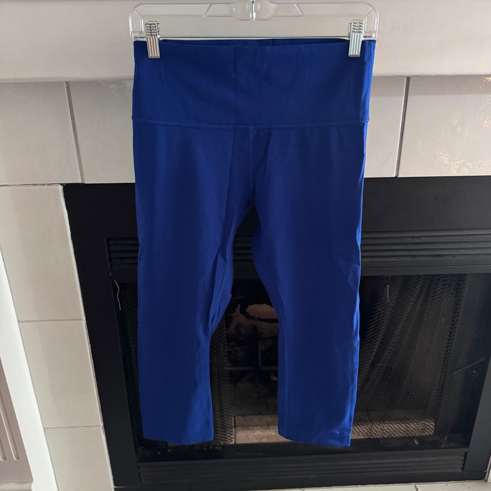 Lululemon Royal Blue Wunder Under Leggings Cropped 21”